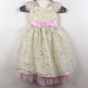 Girls yellow Easter Sunday dress size 4